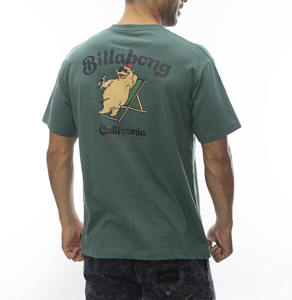 【SALE】★送料無料★2024春夏 新品【BILLABONG/ビラボン】CALI BEAR Tシャツ BLA メンズL BE011-223