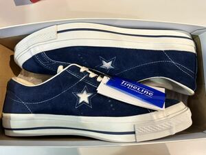 14aw 日本製 TimeLine CONVERSE ONE STAR NAVY 29センチ 新品 タイムライン コンバース ワンスター