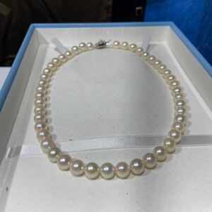 本真珠パールネックレス SILVER 刻印 アコヤ真珠 アクセサリー 8.5mm本真珠 パールネックレス 