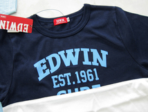 送料無料【新品タグ付】120 EDWIN Tシャツ 半袖 2枚 綿100% 綿混 男の子 水色 ネイビー　　　　　　　　　　　　検≫ベキマT_画像3