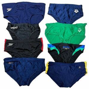 25【整理品リサイクル】競泳水着8枚セット★競パン★(140～L)★アリーナSPEEDOアシックスJelenkスイーミィーの画像1