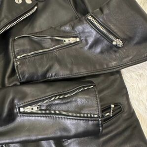  超美品！吊るしLewis Leathers ルイスレザー 441T サイクロン タイトフィット ライダースジャケット 38 美品 ブラック ホースハイドの画像6