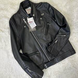  超美品！吊るしLewis Leathers ルイスレザー 441T サイクロン タイトフィット ライダースジャケット 38 美品 ブラック　ホースハイド