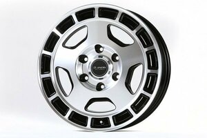 JAOS ジャオス ASTELLA CM-04 17×6.5+48 6H 139.7 ブラックポリッシュ 17インチ 1ピースアルミホイール 1本 キャラバン