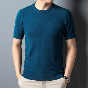 上質 お色選択可 サマーセーター ニットTシャツ 半袖ニット メンズ サマーニット トップス カットソー カジュアル M-3XL