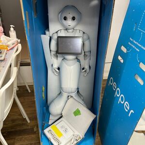 通電・動作確認済 ジャンク pepperソフトバンク AI 人型ロボット Aldebaran ペッパーくんAP990236 箱・充電器有 説明欄必読240414T01