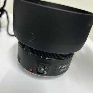 Canon EF レンズ 50mm 1:1.8 STM カメラレンズ ES-68 レンズフード ケース付きの画像7