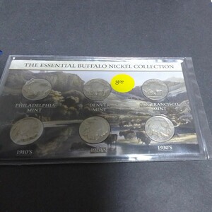 アメリカ、THE Essential Buffalo Nickel Collection　1910s/1930s ケ―ス入り 