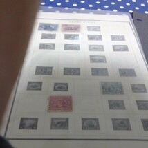 アメリカ、旧いアルバムページから、1940代位まで記念通常切手貼り込みロット、使用済み、状態色々混合、_画像2
