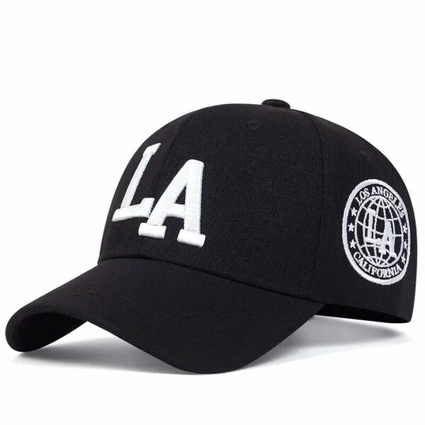 レア物新品 LAロゴ ドジャース　大谷翔平ブラックキャップ 帽子LA ベースボール　ニューヨク　メジャー　赤帽子　高級