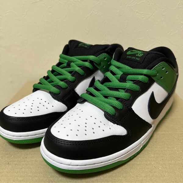 nike dunk low pro “black and classic green”