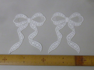 *(297) delicate . cotton Chemical race delicate . ribbon pattern white color 2 pieces set 