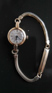 CLINTON 18K женский ручной завод наручные часы Vintage 