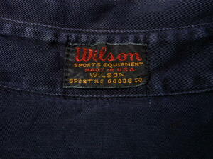 希少 BIG size 40's US NAVY × WILSON プルオーバー シャツ ビンテージ オリジナル ( リーバイス 506XX 大戦 ARMY 501XX 米軍 50's USN 0s