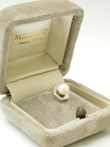 ★友1272 MIKIMOTO ミキモト 真珠 タイタック 真珠サイズ/約6.3mm ケースあり ネクタイピン タイピン パール メンズアクセサリー 12403301