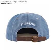 Supreme 2-Tone S Logo 6-Panel Washed Denim シュプリーム 2 トーン エス ロゴキャップ_画像2