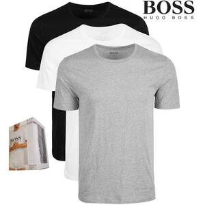  new goods * Hugo Boss HUGO BOSS* large size * T-shirt 3 pieces set * black white gray .* cotton 100%*XXL*533