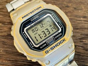 【電池/パッキン/バネ棒/新品交換済】CASIO G-SHOCK DW-5600 プロテクター メタルバンド スクリューバック 1545 スクエア スピード 現状品