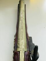 アンティーク モデルガン マスケット銃 ピストル LONDON HAWKINS 装飾銃 レプリカ コレクション インテリア 古式銃 フリントロック 現状品_画像9