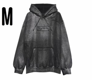 M サイズ Supreme MM6 Maison Margiela Foil Box Logo Hooded Sweatshirt Black