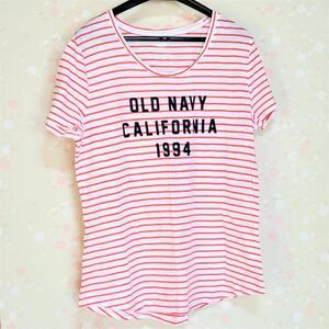 ★OLD NAVY★ボーダーTシャツ レッド＆ホワイト