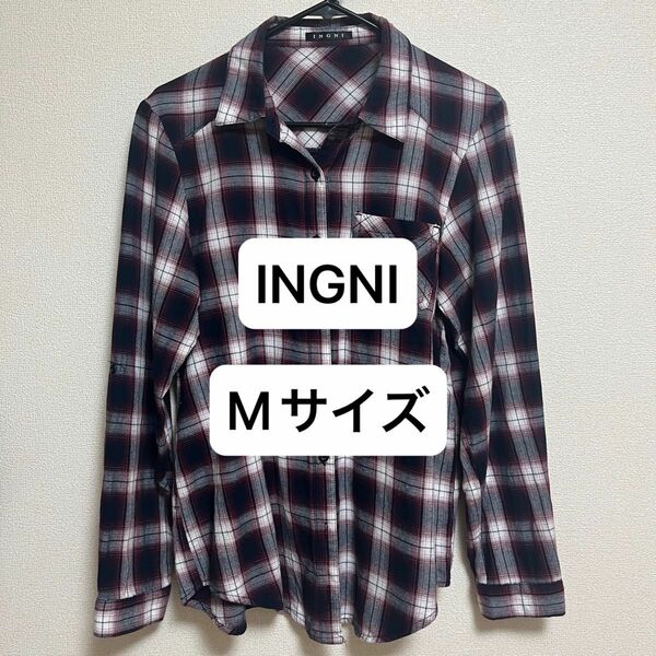 INGNI オンブレーチェック柄シャツ