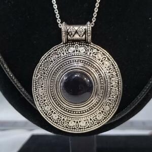 [ love. .. stone ] amethyst ...... ethnic .ala Beth k pattern. necklace ③