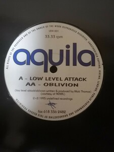 激レア　12 90s トランス　Aquila Low Level Attack　Undefined recordings