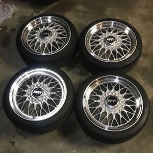 BBS RG 15インチ 100 4H 6J+45 165/45R15 タイヤ付き