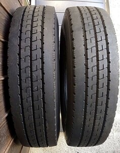 ★バリ山！イボ残 美品 2022年製 美品 ブリヂストン BRIDGESTONE DURAVIS 小型トラック用タイヤ 195/85R15 LT 2本セット