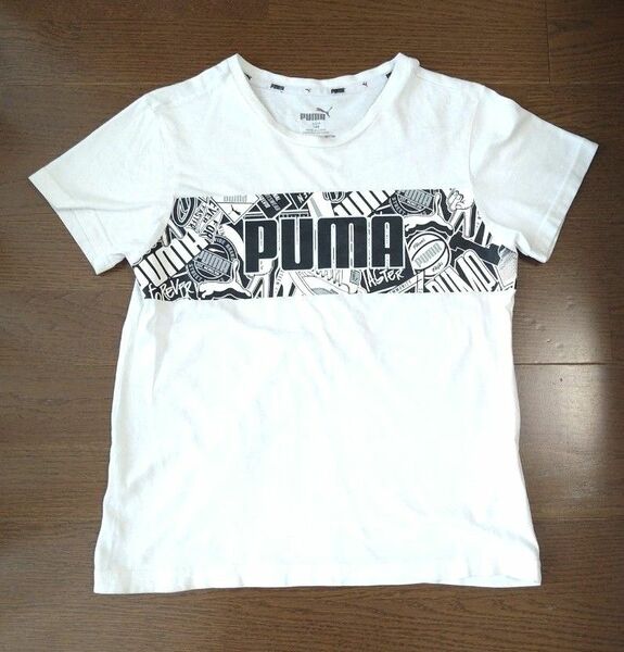 Tシャツ　半袖　プーマ　PUMA　140　半袖Tシャツ　子供服　キッズ　ジュニア　白　ホワイト　