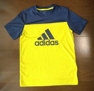 アディダス　adidas　Tシャツ　半袖　半袖Tシャツ　140　子供服　キッズ　黄色　イエロー　速乾