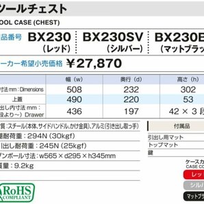 希少 限定色 新品 e-1円 TONE 3段引き出し ツールチェスト BX230PG ピスタチオグリーン 緑 (オマケ トレー付) 工具箱 道具箱 チェスト トネの画像7