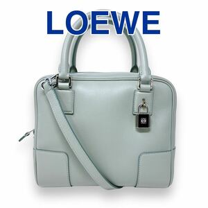 ロエベ ハンドバッグ A039N10X03 アマソナ19スクエア アッシュグレー LOEWE レザー ショルダーバッグ 2WAY ナパカーフスキン ブランド