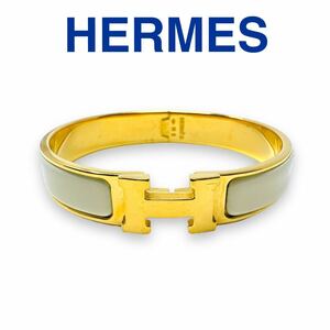 エルメス バングル クリックH PM ゴールド アイボリー 金 ユニセックスHERMES ブレスレット アクセサリー クリッククラックPM ブランド