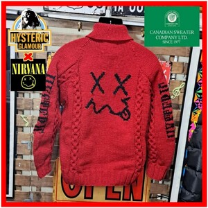  Hysteric Glamour × Canadian свитер ×niruva-na шаль цвет кушетка n вязаный L NIRVANA