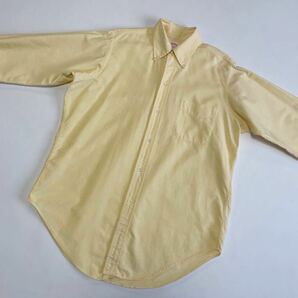 ビッグサイズ♪良好 60s ブルックスブラザーズ ボタンダウン コットンシャツ 黄色 L 16-3 ビンテージ Makers オックスフォード USA製 無地の画像3