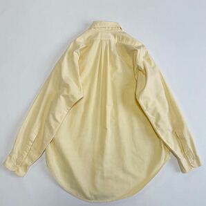 ビッグサイズ♪良好 60s ブルックスブラザーズ ボタンダウン コットンシャツ 黄色 L 16-3 ビンテージ Makers オックスフォード USA製 無地の画像2