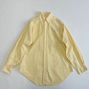 ビッグサイズ♪良好 60s ブルックスブラザーズ ボタンダウン コットンシャツ 黄色 L 16-3 ビンテージ Makers オックスフォード USA製 無地の画像1