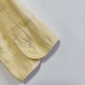 ビッグサイズ♪良好 60s ブルックスブラザーズ ボタンダウン コットンシャツ 黄色 L 16-3 ビンテージ Makers オックスフォード USA製 無地の画像7