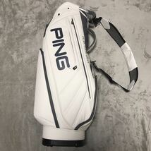 PING ピン キャディバッグ アイボリー 合皮 3.5kg 新品未使用_画像2