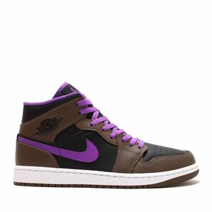 NIKE ナイキ AIR JORDAN 1 MID 箱なし DQ8426-215 茶紫 28.5cmの画像2