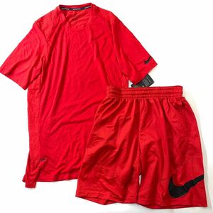 NIKE ナイキ Dri fit バスケットボール トレーニングTシャツ＆ショーツ 830949-657 718830-657 赤 M