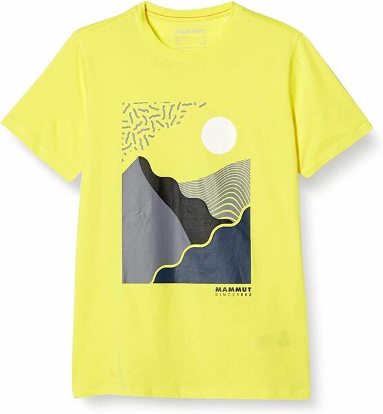 MAMMUT マムート トレッキング半袖Tシャツ スローパーTシャツ イエロー(黄色) メンズL 新品