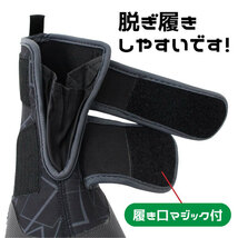 アトム 【N701】ワークシューズプラス　ハイカット ■Mサイズ(24.5～25.5cm)■　ブラック ●履き口マジックタイプ●_画像4