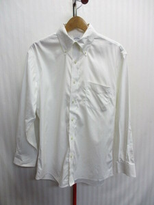 ブルックスブラザーズ　NON-IRON　ストレッチ入り白シャツ　メンズ15 長袖ボタンダウンシャツ　ポロカラーシャツ　長袖シャツ　04161