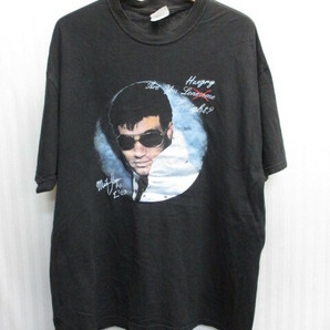 90sヴィンテージ エルビスプレスリー ものまね Tシャツ メンズXL LL 黒 ミミックTシャツ ミュージシャンTシャツ バンドT 04181の画像1
