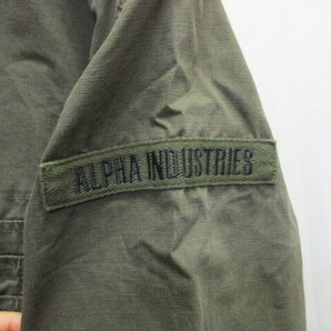 ALPHA アルファ ミリタリーシャツジャケット メンズXL LL フライトジャケットデザインシャツ 長袖シャツ カットソー ブルゾン 04053の画像4