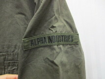 ALPHA　アルファ　ミリタリーシャツジャケット　メンズXL LL　フライトジャケットデザインシャツ　長袖シャツ　カットソー ブルゾン　04053_画像4