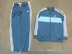  Adidas jersey top and bottom setup SIZE 160 men's XS-S corresponding to Lux -tsu top and bottom warm-up jersey pants 04069